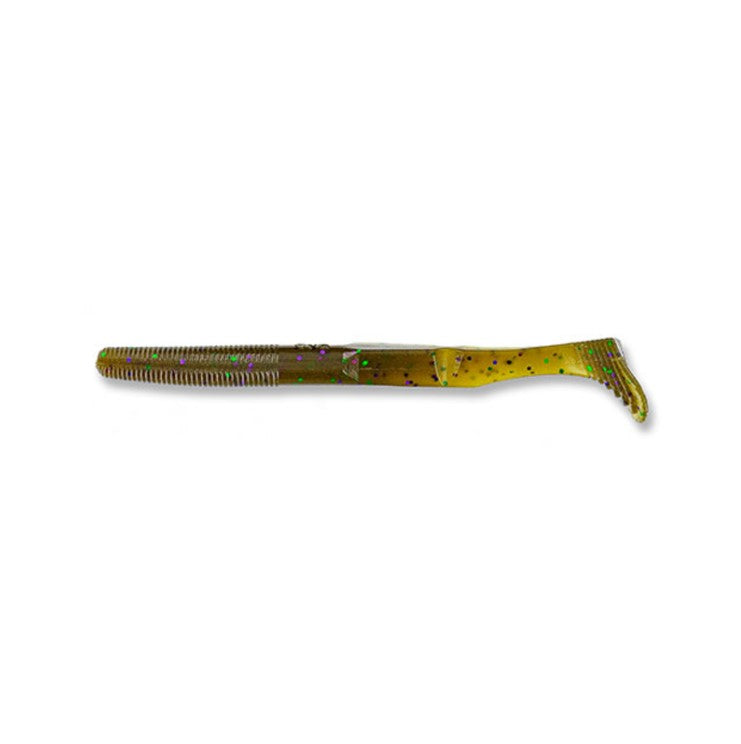 YAMAMOTO SWIMMING SENKO 4"- 10/PAQUETS - GREEN PUMPKIN W/GREEN&amp;PURPLE F image