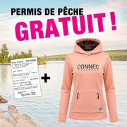 PROMO PERMIS DE PÊCHE GRATUIT CONNEC HOODIE AVEC FILET PRINSTA ROSE DUST FEMME image 0