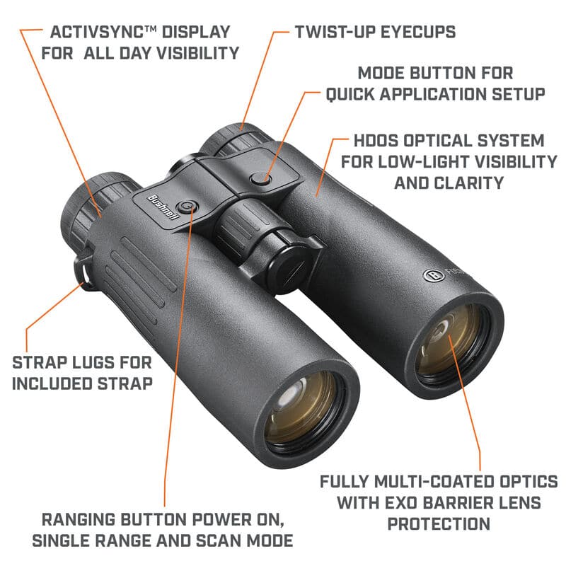 JUMELLE/TÉLÉMÈTRE INTÉGRÉ FUSION X 10X42 DE BUSHNELL image 5
