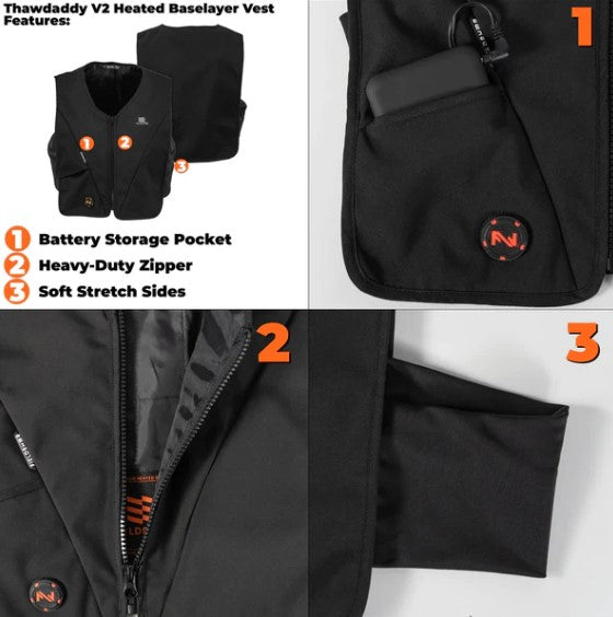 MOBILE WARMING VESTE CHAUFFANTE UNISEXE SMART THAWDADDY 2.0 image 1