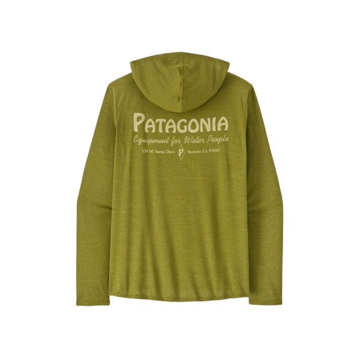 PATAGONIA CHANDAIL À CAPUCHON CAP COOL DAILY GRAPHIC- WATER PEOPLE BANNER / GRAZE GREEN X-DYE image 0