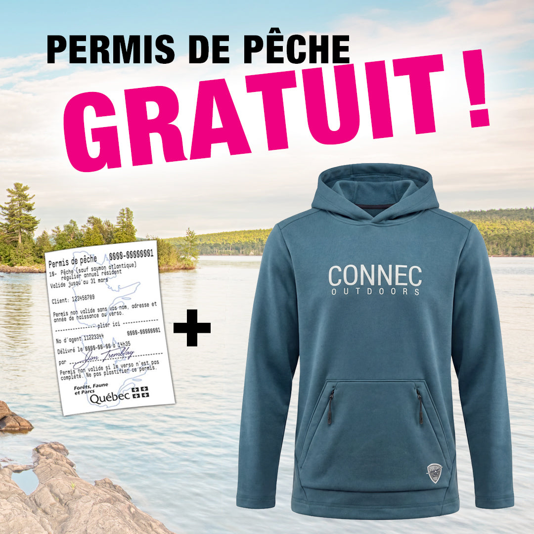 PROMO PERMIS DE PÊCHE GRATUIT CONNEC HOODIE AVEC FILET PRINSTA MARINE image 0