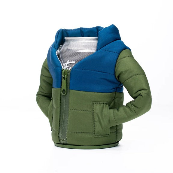 PUFFINDRINKWEAR COUVRE BOISSON THE PUFFY, OLIVE GREEN/VARSITY BLUE image 7