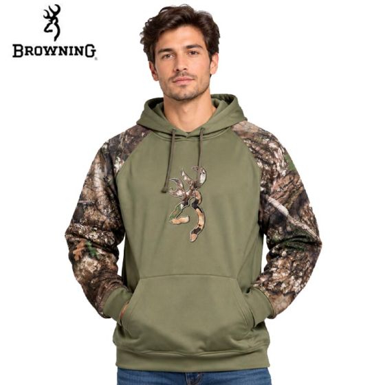 BROWNING CHANDAIL À CAPUCHON REALTREE APX OLIVE SOLID SPORT