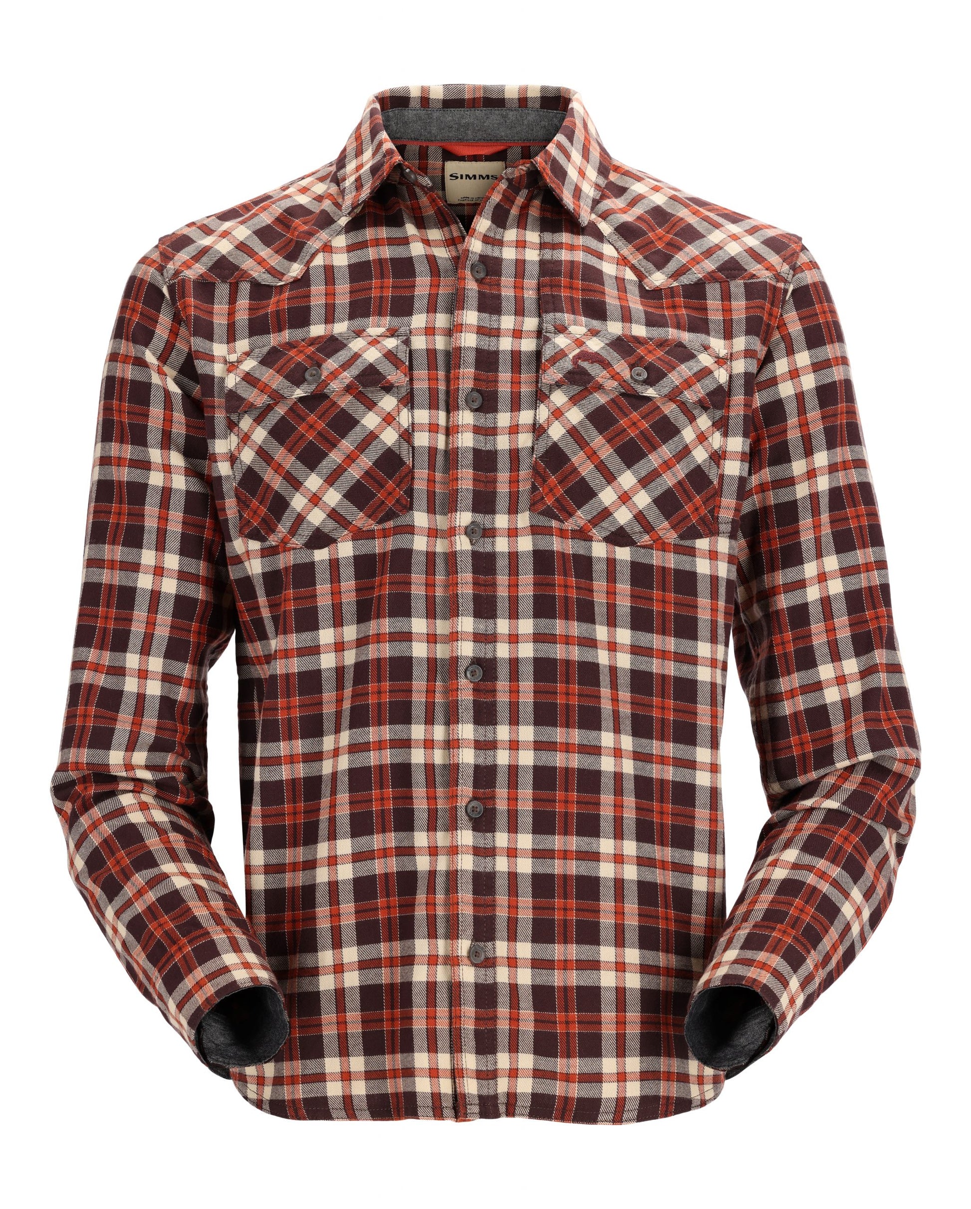 SIMMS CHEMISE SANTEE EN FLANNEL POUR HOMME, MAGHOANY image 0