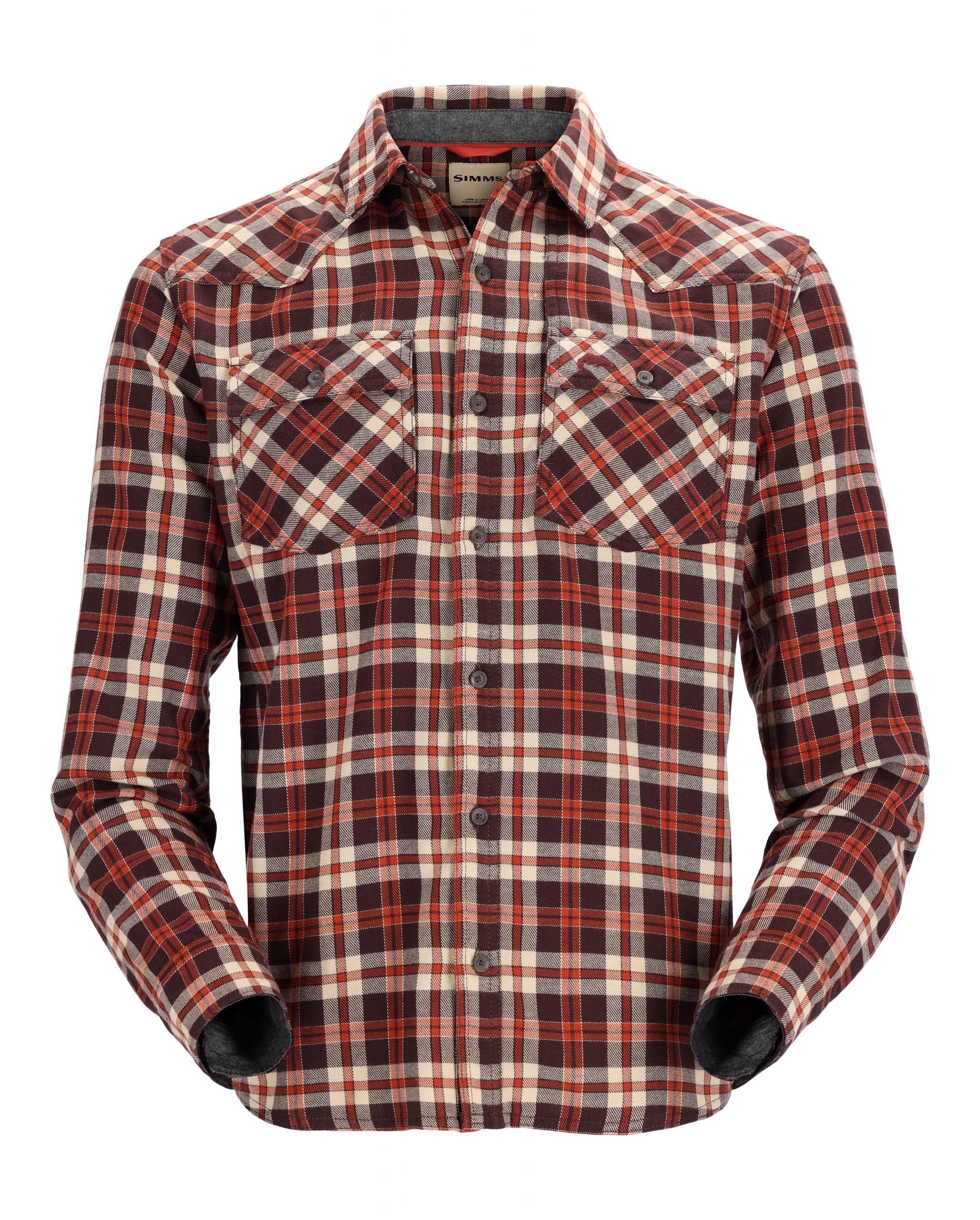 SIMMS CHEMISE SANTEE EN FLANNEL POUR HOMME, MAGHOANY image 0