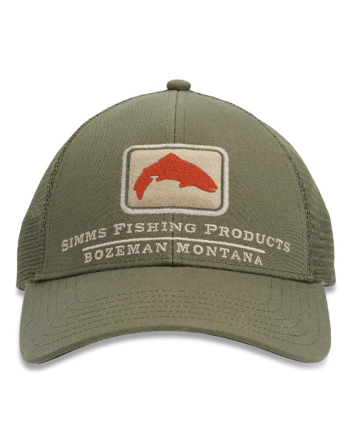 SIMMS CASQUETTE TROUT ICON TRUCKER, RIFFLE GREEN image 0