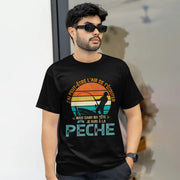 DESIGN CHASSE PÊCHE T-SHIRT ''J'AI PEUT-ÊTRE L'AIR DE T'ÉCOUTER MAIS DANS MA TÊTE JE SUIS À LA PÊCHE'' image 0