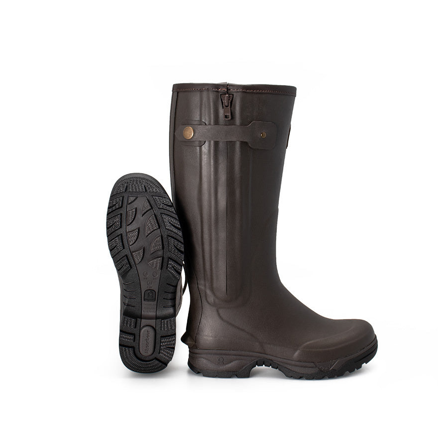 ROUCHETTE BOTTE EN CAOUTCHOUC AVEC ZIP VENEUR NEO MARRON image 3