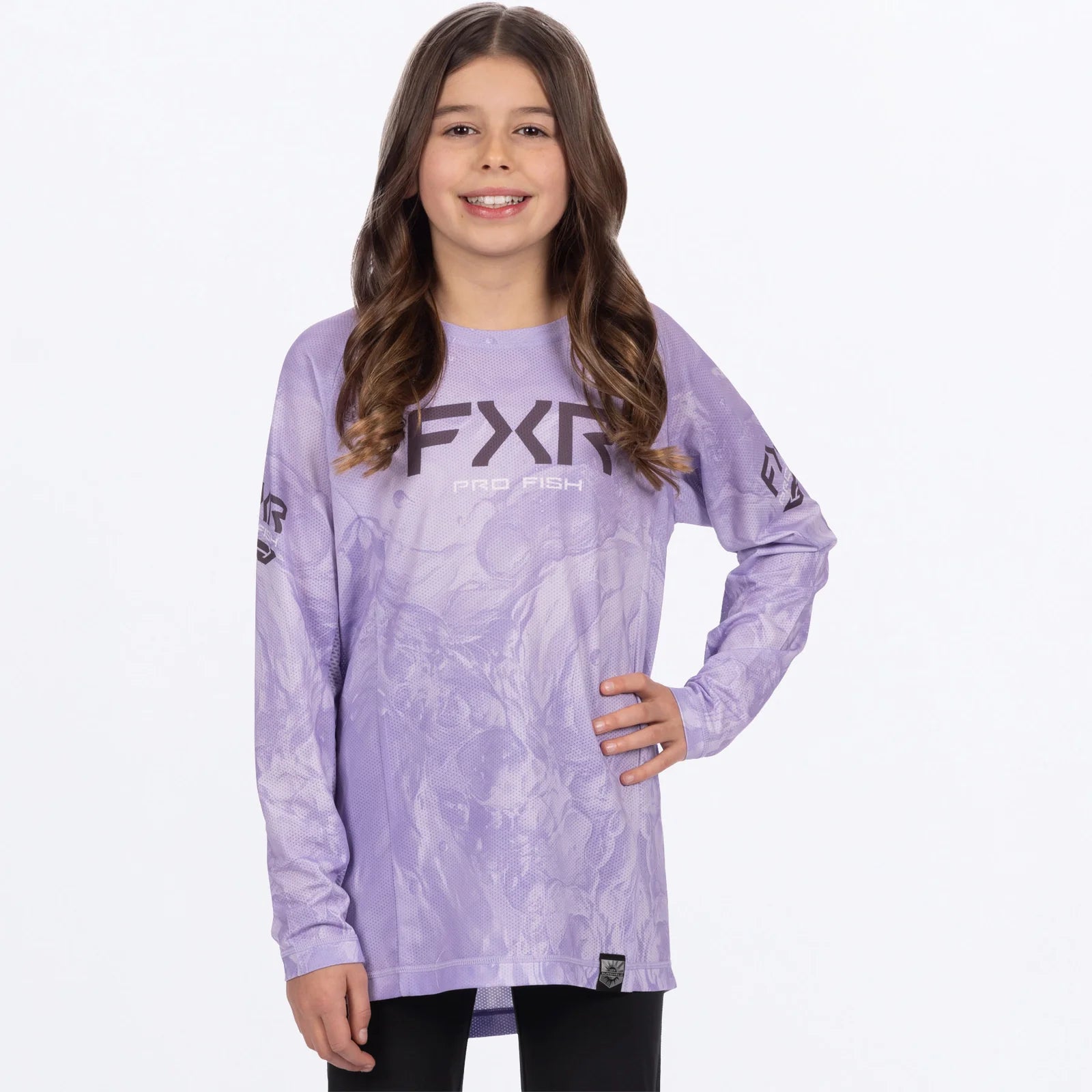 FXR CHANDAIL À MANCHE LONGUE POUR ENFANT DERBY AIR UPF LAVANDE image 0