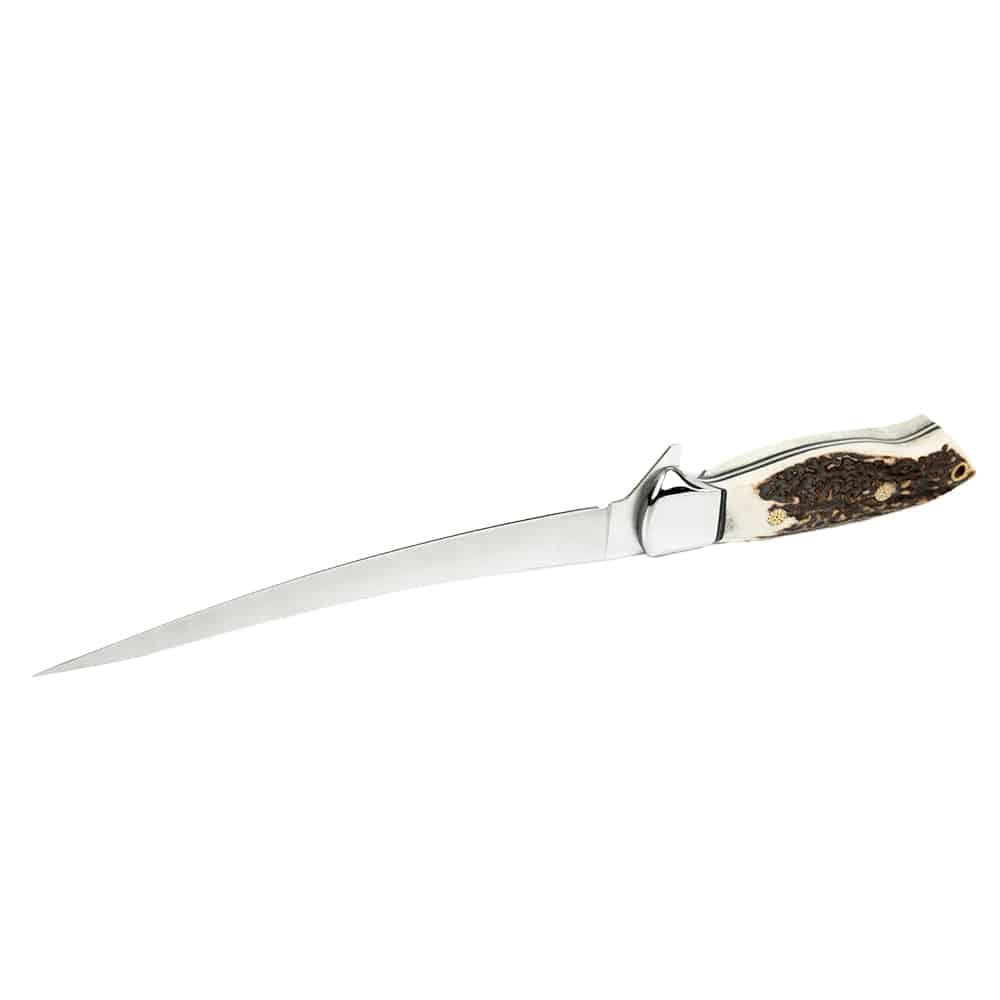 LAMOUREUX AND SONS COUTEAU DE PÊCHE À FILET BONAVENTURE STAG BOIS DE CERF image 1