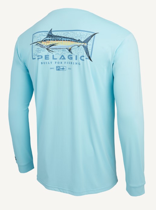 PELAGIC CHANDAIL À MANCHE LONGUE AQUATEK MARLIN , TAHITI BLUE image 1