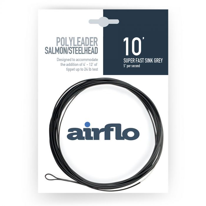AIRFLO POLYLEADER 10' SAUMON ET TRUITE ARC-EN-CIEL - GRIS SUPER FAST SINK 4.9IN/SEC image
