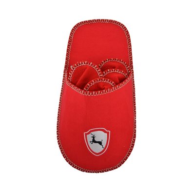 NOSTALGIA ENSEMBLE DE 5 PAIRES DE PANTOUFLES ROUGE AVEC POCHETTE DE RANGEMENT image 0