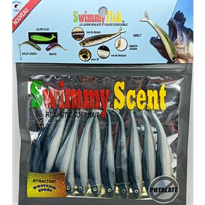 LEURRE SOUPLE RÉALISTE SWIMMY FISH 4.25'' DE TARGET BAITS - DOS BLEU image