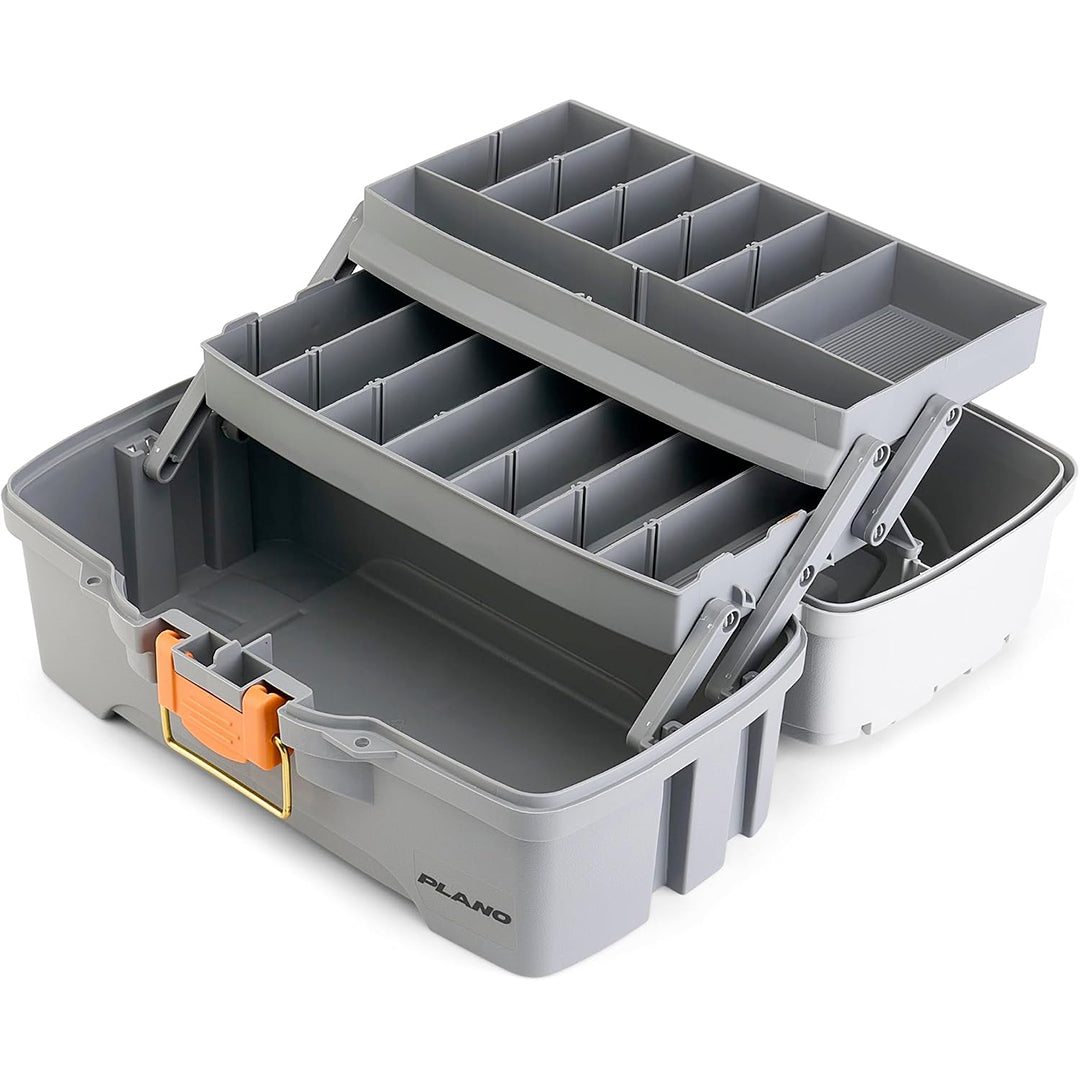 PLANO 2-TRAY TACKLE BOX GREY