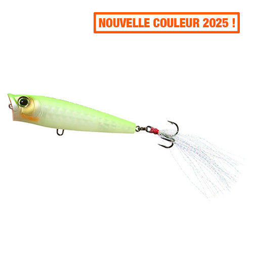 YO-ZURI 3DR-X POPPER - 2 5/8'' - MATTE GHOST PEARL CHART BACK image