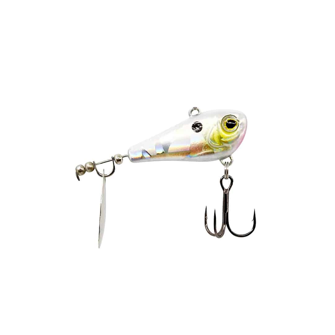 FISHLAB POISSON NAGEUR BIO SHAD INDIANA TAILSPIN 1'' - WHITE SILVER image