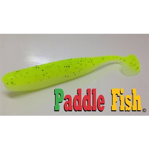 LEURRE SOUPLE PADDLE FISH 3.5'' AVEC ODEUR ET SEL INJECTÉ DE TARGET BAIT - DOS CHARTREUSE image