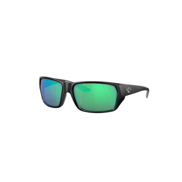 COSTA DEL MAR LUNETTE AVEC VERRE POLARISÉ 580 - TAILFIN SMALL - MATTE BLACK, GREEN MIRROR image