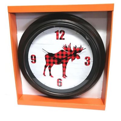 HORLOGE 16'' AVEC ORIGNAL CARREAU ROUGE image 0