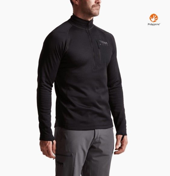 SITKA CORE MIDWEIGHT ZIP-T, BLACK image 1