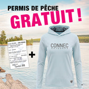 PROMO PERMIS DE PÊCHE GRATUIT CONNEC HOODIE AVEC FILET OFFTRACK FEMME BLEU PÂLE image 0