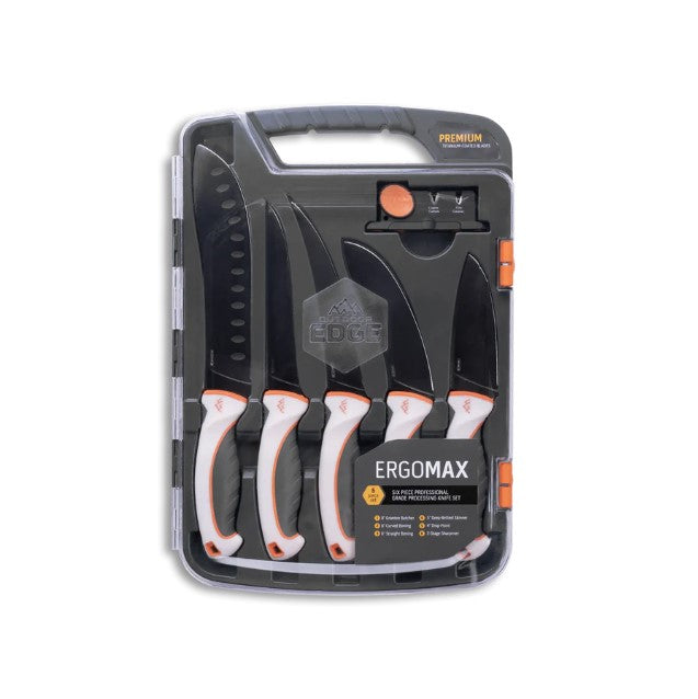 OUTDOOR EDGE ENSEMBLE DE COUTEAUX PROFESSIONNEL "ERGOMAX" POUR LA BOUCHERIE - 6 PIÈCES image 1