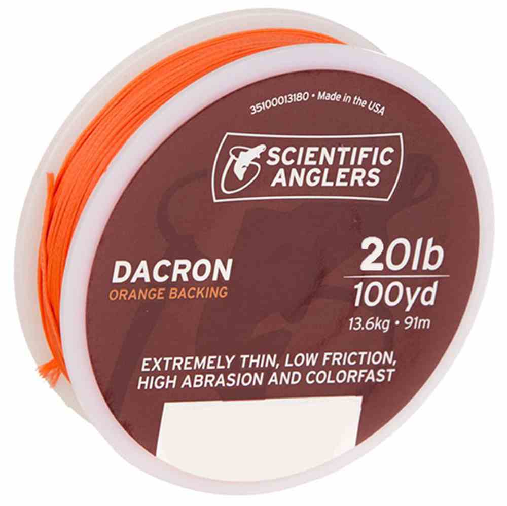 SCIENTIFIC ANGLERS DACRON BACKING ORANGE 100 VERGES 20LBS image 0