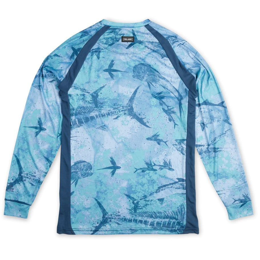 PELAGIC CHANDAIL VAPORTEK OPEN SEAS CAMO POUR ENFANT, BLUE image 1