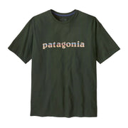 PATAGONIA T-SHIRT '73 TEXT LOGO ORGANIC, OLD GROWTH GREEN image 0