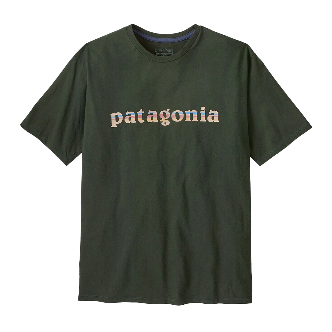 PATAGONIA T-SHIRT '73 TEXT LOGO ORGANIC, OLD GROWTH GREEN image 0