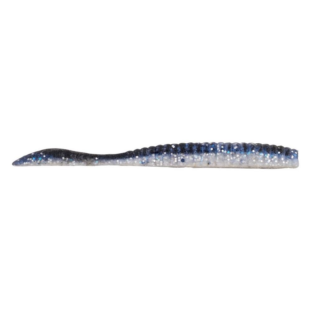 BERKLEY POWERBAIT MAXSCENT FLAT WORM 3.6" - BLACK SHINER image