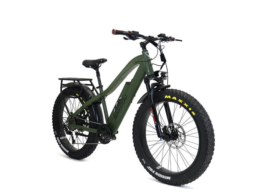 BAKCOU EBIKE FLATLANDER 750w REAR HUB 25Ah, MATTE ARMY GREEN image 2