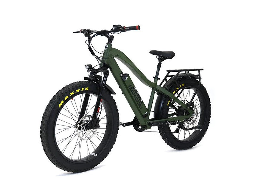 BAKCOU EBIKE FLATLANDER 750w REAR HUB 25Ah, MATTE ARMY GREEN image 1