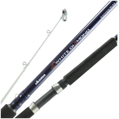 OKUMA WHITE DIAMOND CANNE POUR LA TRAINE 2 PCS image 0