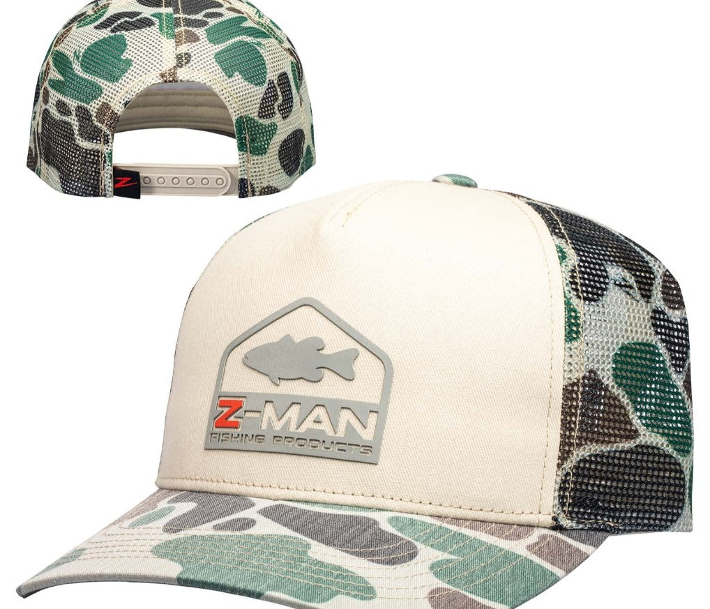 ZMAN CASQUETTE CAMO BASS TRUCKER HATZ - KHAKI / CAMO image 0