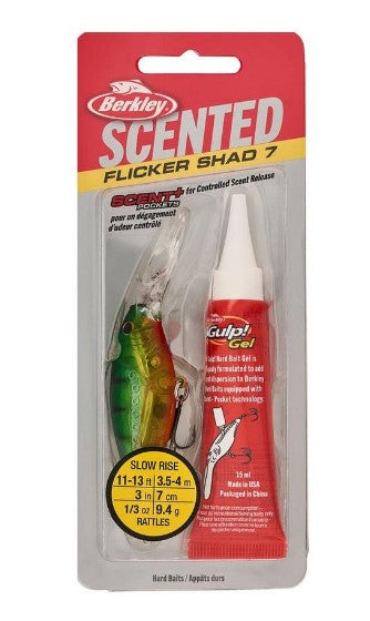 BERKLEY SCENTED FLICKER SHAD 7CM - FLASHY PERCH image