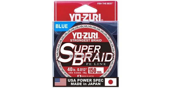 YO-ZURI FIL TRESSÉ SUPER BRAID 150 YDS - 20 LBS, BLUE image