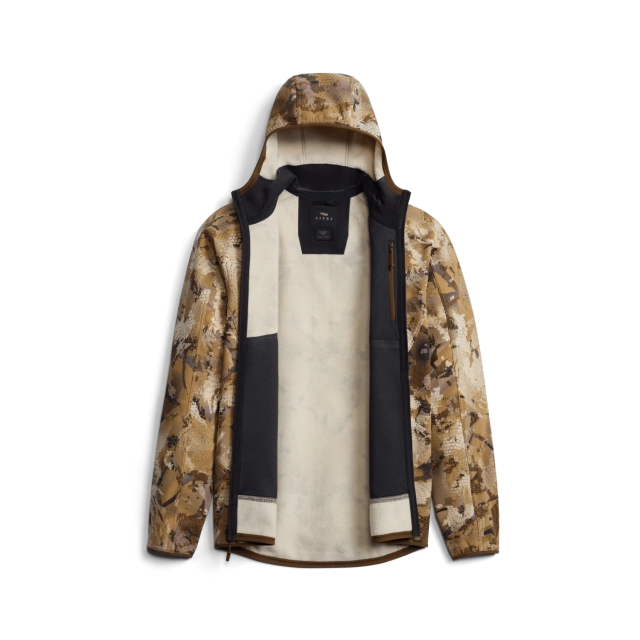 SITKA MANTEAU ALPHA FLEECE HOODED -  OPTIFADE MARSH