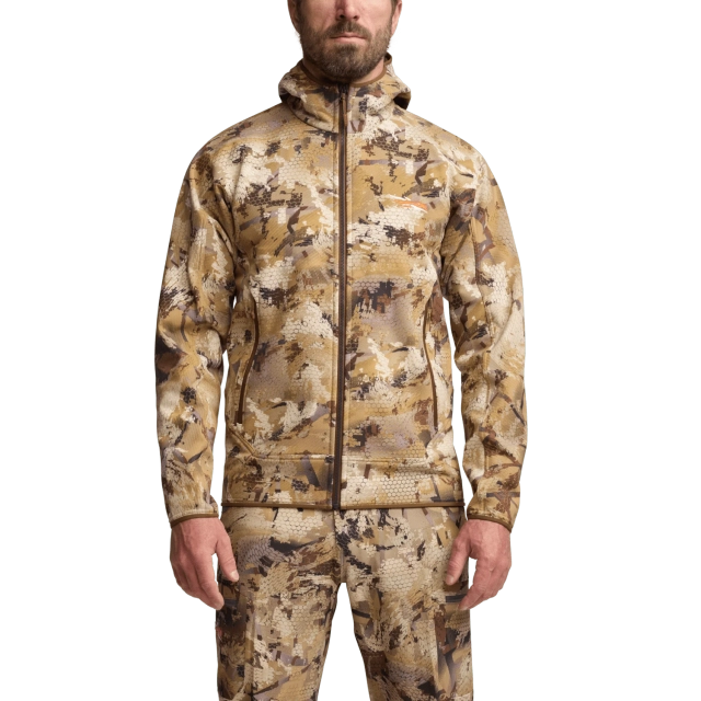 SITKA MANTEAU ALPHA FLEECE HOODED -  OPTIFADE MARSH