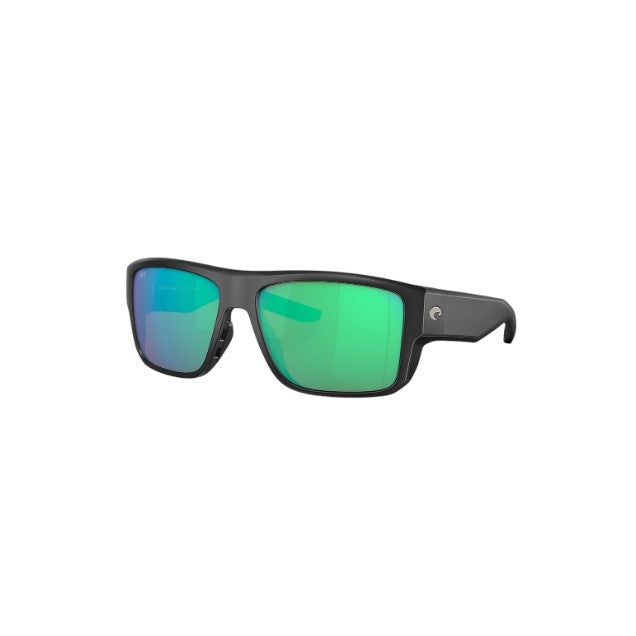 COSTA DEL MAR LUNETTE AVEC VERRE POLARISÉE 580 - TAXMAN - MATTE BLACK, GREEN MIRROR image