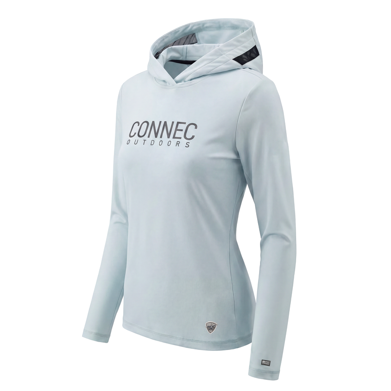 PROMO PERMIS DE PÊCHE GRATUIT CONNEC HOODIE AVEC FILET OFFTRACK FEMME BLEU PÂLE image 1