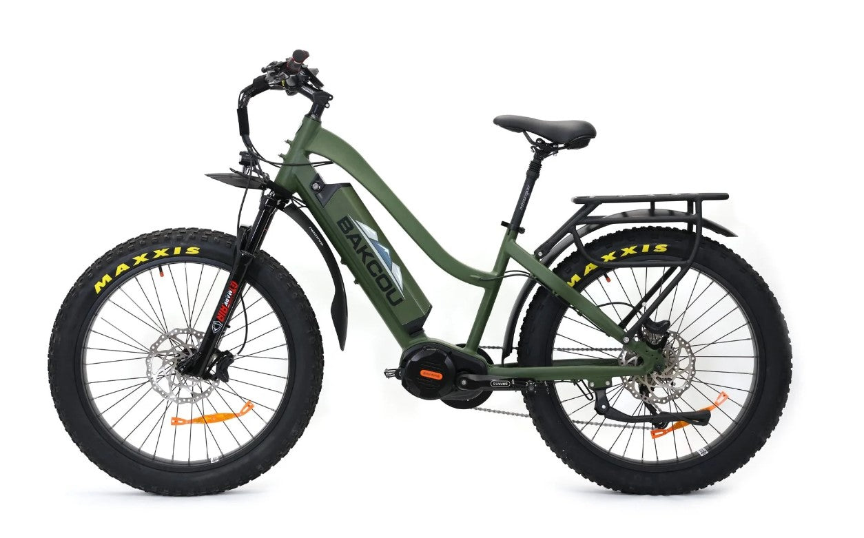 BAKCOU EBIKE MULE STEP-THROUGH 26"1000W 21Ah, MATTE ARMY GRE image 0