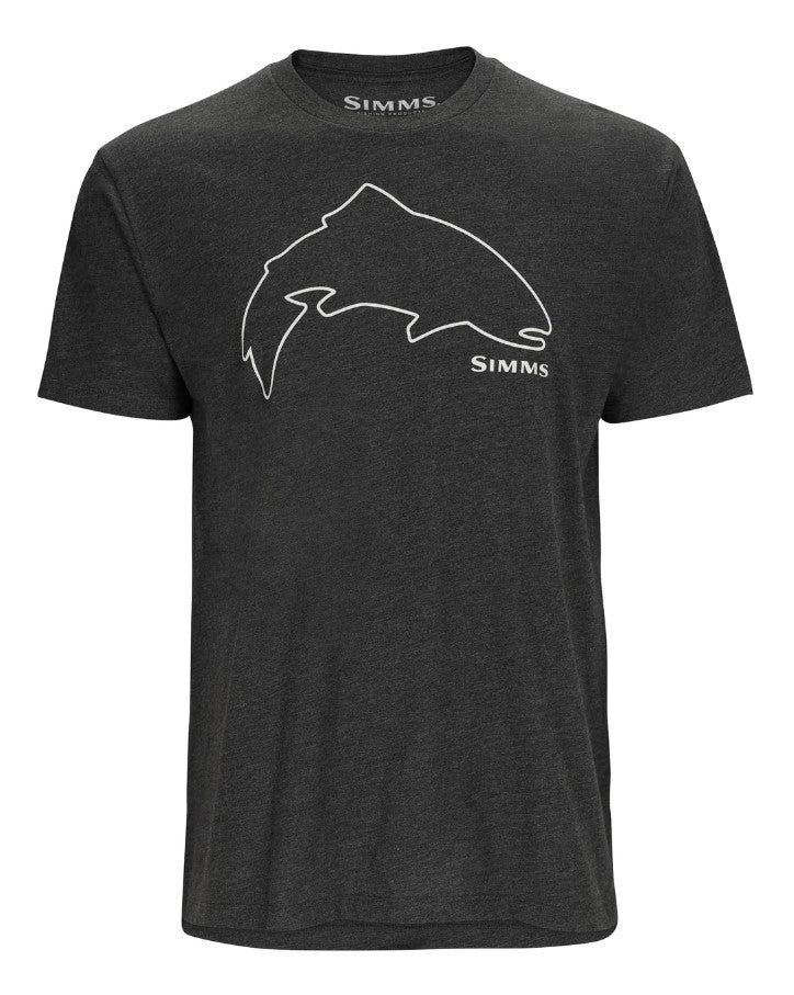 SIMMS T-SHIRT AVEC LOGO DE TRUITE, CHARCOAL HEATHER image 0