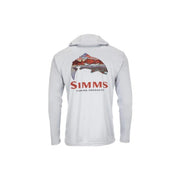 SIMMS CHANDAIL À CAPUCHON TECH ARTIST SERIES - TROUT LOGO FLAME / STERLING image 0