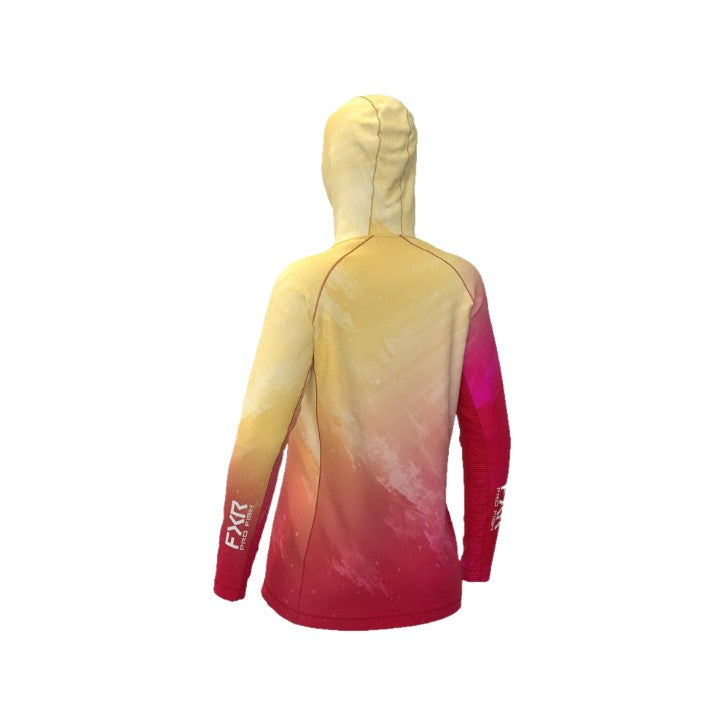 FXR CHANDAIL À CAPUCHON UPS "DERBY SWELL" AIR POUR FEMME – ROSE/JAUNE image 1