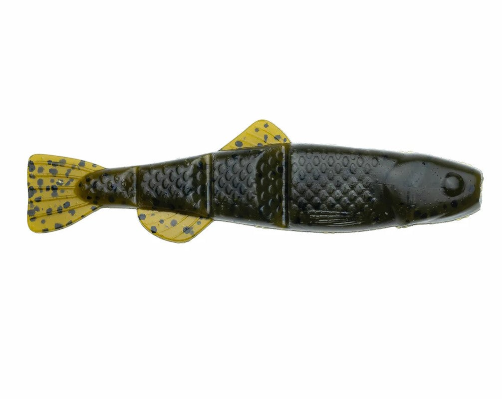 NETBAIT SWIMMING MINNOW 4'' AVEC BAITFUEL - GREEN PUMPKIN image