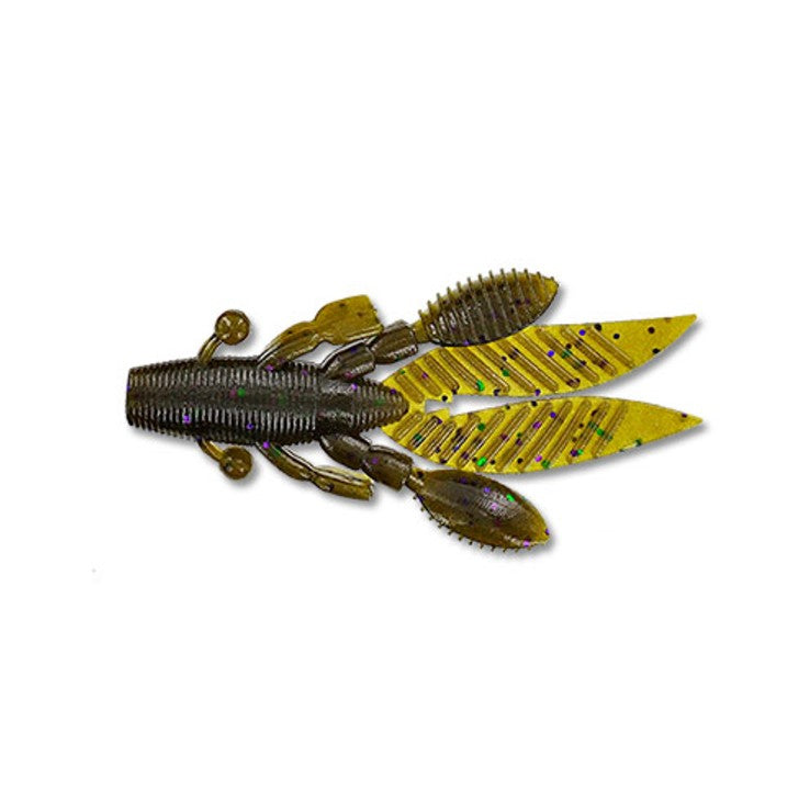 YAMAMOTO FLAPPIN' HOG 3.75" - 7/PAQUET - GREEN PUMPK. PURPLE FLAKE image