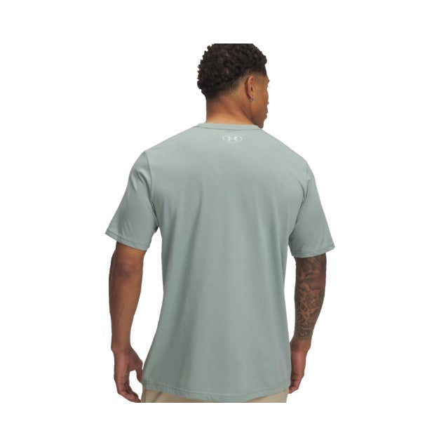 UNDER ARMOUR T-SHIRT FISH LOOK LOGO - SILICA GREEN image 1